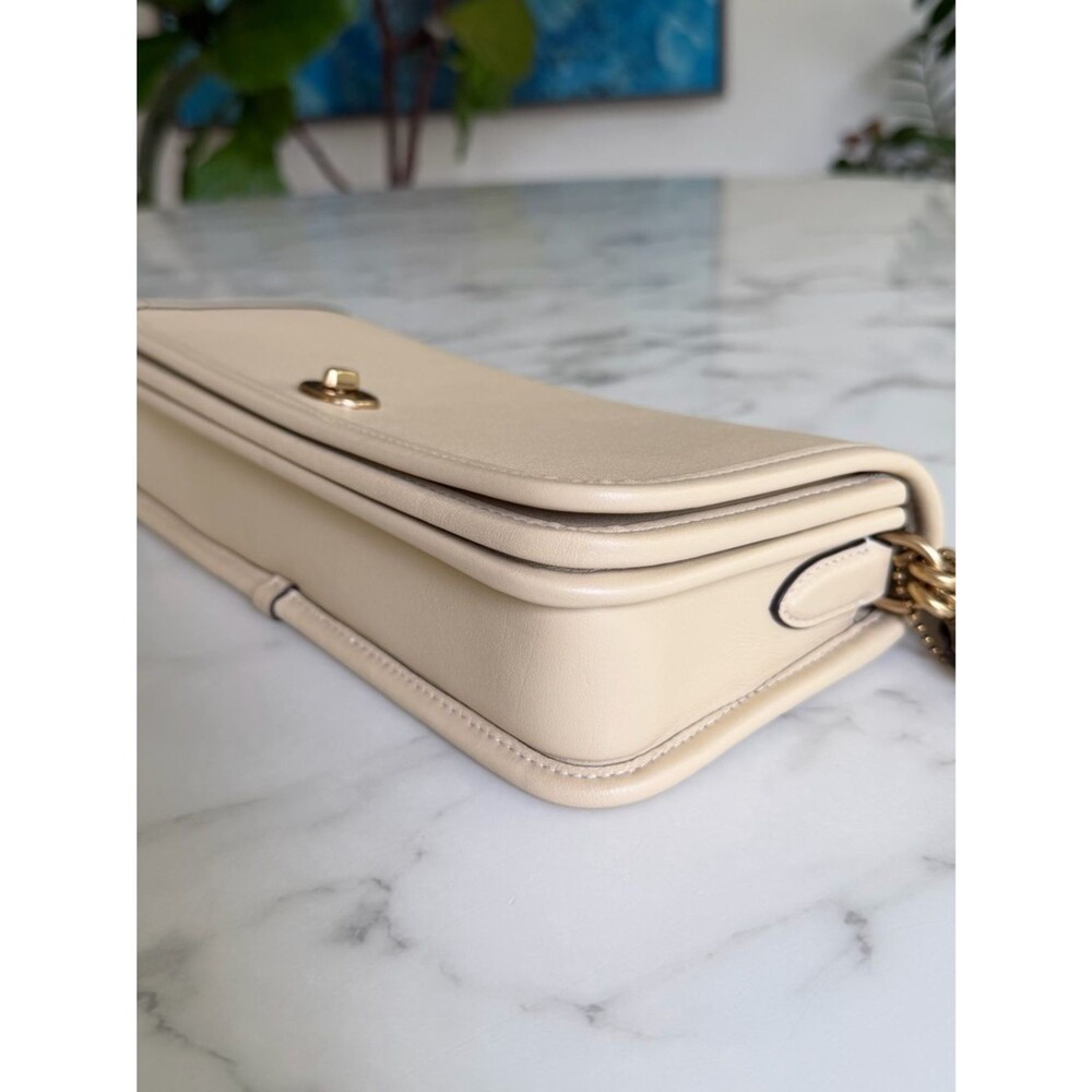 NWOT Coach DINKY Bag Glovetanned Leather CW641 Brass Moonlight Cream Ivory - Picture 9 of 15